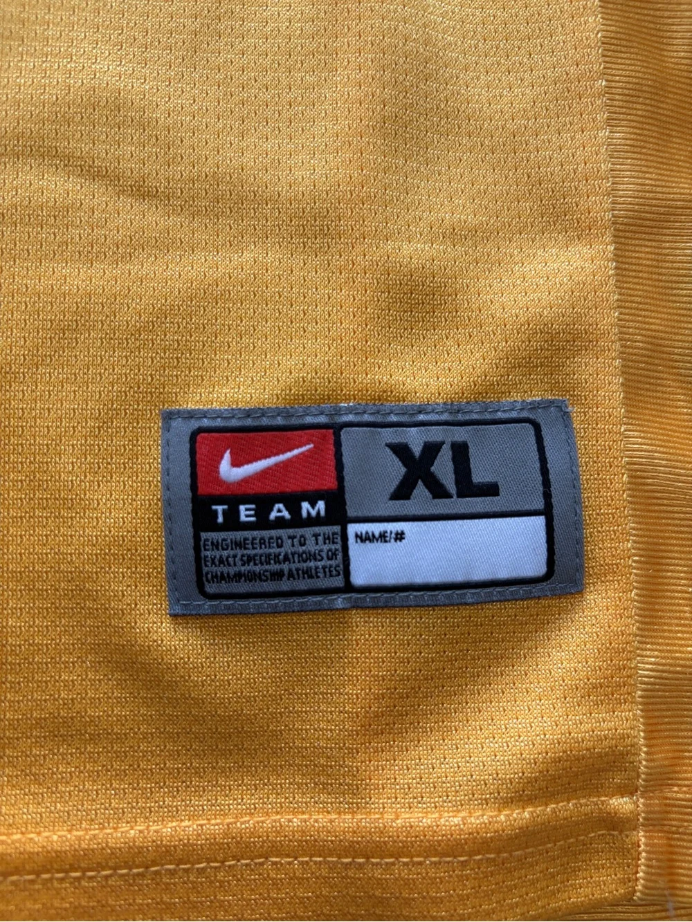 Nike Gold and Navy Football Jersey with #7 Youth XL